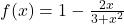 f(x) = 1 - \frac{2x}{3 + x^2}